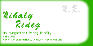 mihaly rideg business card